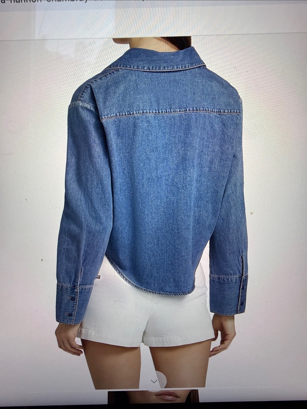 Alice + Olivia denim blouse - Picture 2 of 7